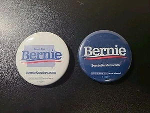 Lote de 2 botones oficiales de campaña de Bernie Sanders Iowa para Bernie y regular - Imagen 1 de 4
