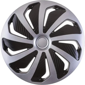 Fits VOLKSWAGEN POLO & FOX - 14" Wheel Trims Hub Caps Covers Silver & Black - Picture 1 of 5