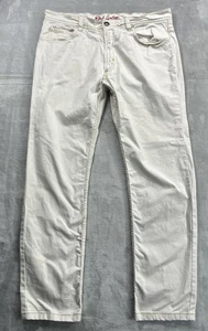 Robert Graham Classic Yates Chino Pants Men's 35x30 Ivory Cream Cotton Straight - Picture 1 of 12