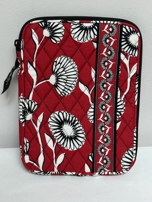VERA BRADLEY DECO DAISY Zippered Book Cover Holder Red & Black 8" X 6" - Image 1 of 4