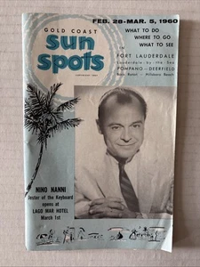 SUN SPOTS VISITOR'S GUIDE-FT LAUDERDALE FLORIDA-FEBRUARY 28/MARCH 5 1960-BOOKLET - Picture 1 of 4