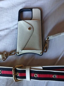 BANDOLIER iPhone 15 Pro Shoulder Case Leather KIMBERLY IVORY 14KIM - Photo 1 sur 7