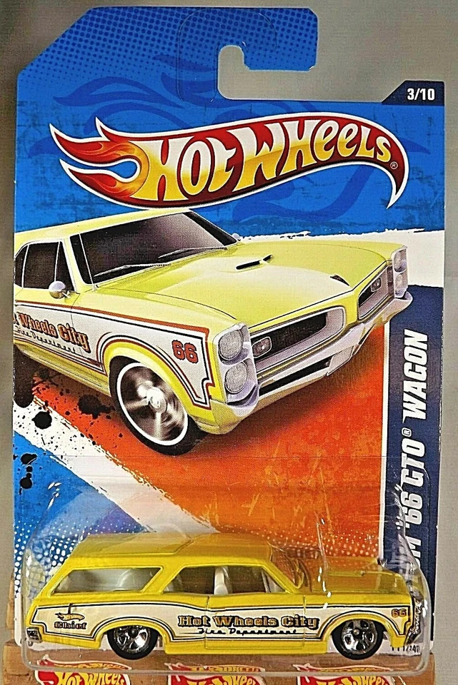 Tarjeta amarilla 2011 Hot Wheels #111 HW City Works 3/10 Custom '66 GTO Wagon 2010 Foto 1 de 1