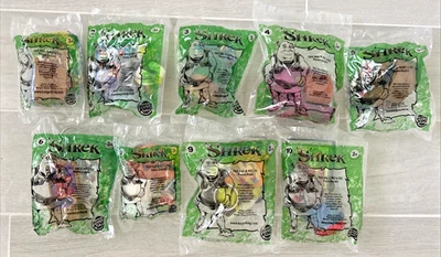 史莱克 9 件装玩具汉堡王 2001 年密封 — 第 1/4 张图片