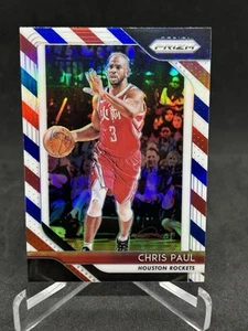 Inserto razzi Prizm Chris Paul 2018-19 rosso bianco blu RWB #24 SP spedizione gratuita - Foto 1 di 2