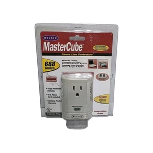 Belkin MasterCube Surge & Phone Protector F5C594-TEL 688 Joules Portable Compact - Picture 1 of 10