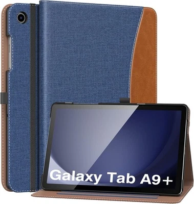 MoKo Case for Samsung Galaxy Tab A9 Plus 11" 2023 Denim Blue & Brown  - Изображение 1 из 4