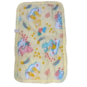 Manta acolchada de bolsillo Care Bears Baby Doll amarilla American Greetings 1983 de colección - Imagen 1 de 5