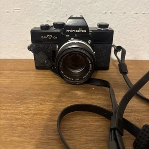 Minolta SRT 101 Black 35mm Film Camera MD 50mm F/1.7 Lens From JAPAN - Picture 1 of 8