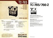 Sony TC-765 Instrukcja serwisowa i obsługi TC765 Instrukcje TC 765