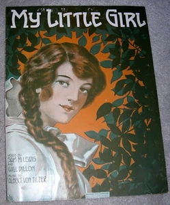 1915 MY LITTLE GIRL Sheet Music by Von Tilzer, Lewis DeTAKACS Pretty Girl - Picture 1 of 2