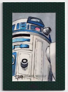 Star Wars Chrome Perspectives Sketch Card R2-D2 Tim Shay Rare Artist 1/1 - Picture 1 of 2