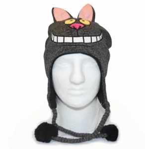 Alice In Wonderland Cheshire Cat Laplander Peruvian Knit Beanie Cap Gray - Picture 1 of 3