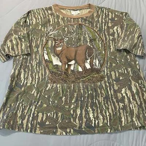 Vintage Real Tree Deer Camouflage TShirt Sz. XL - Picture 1 of 7