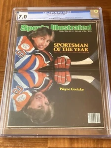 Wayne Gretzky Sports Illustrated CGC 7.0 OW/Pages Newsstand (SMOY 1982) - Picture 1 of 3