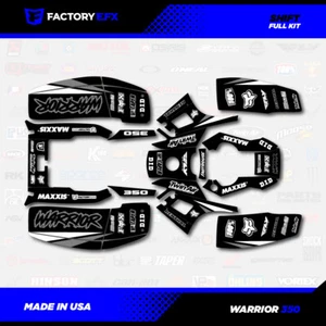 Black & Gray Shift Racing Graphic kit fits Yamaha Warrior 350 87-04 Decals - Foto 1 di 2