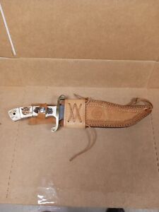 Limited  Edition Colt Hunting Bowie Knife  With Leather Sheath