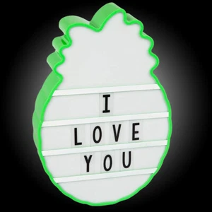 Light Up Message Board Pineapple Shape LED Sign Board 80 Letters & Symbols Décor - Picture 1 of 2