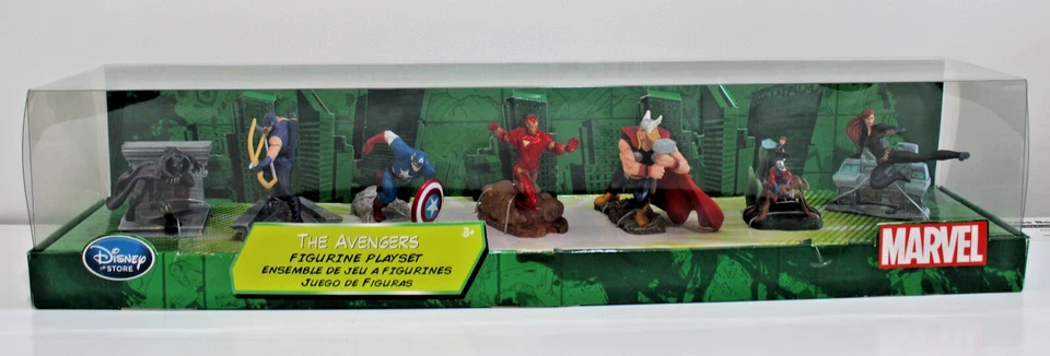 Juego de 7 estatuillas exclusivo de Marvel The Avengers de Disney Store Foto 1 de 1