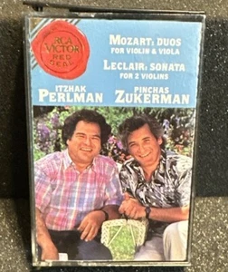 ITZHAK PERLMAN - PINCHAS ZUKERMAN - Mozart Duos Violin Viola LECLAIR (Cassette) - Picture 1 of 1