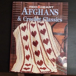 Red Heart Afghans & Crochet Classics Hardback Pattern Book - Picture 1 of 11
