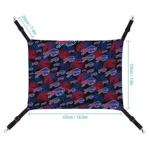 Buffalo Bills Portable Travel Pet Hammock Cat Hanging Bed Hammock Mat Cover
