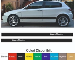 kit adesivi STICKERS compatibile Alfa Romeo 147 Fasce laterali cuore sportivo - Imagen 1 de 1
