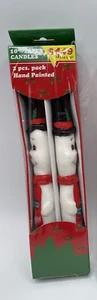 Candele pupazzo di neve di Natale 10"" Candele Scolpite 1 Necessità di riparazione - Foto 1 di 4