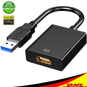 USB Zu HDMI Adapter Upgraded, USB 3.0/2.0 Zu HDMI Audio Video Adapter, HD 1080P - Afbeelding 1 van 12