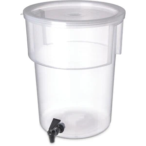 Heavy-Duty Plastic Beverage Dispenser – Round Built-In Spigot for Catering - Picture 1 of 6