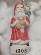 “Vintage Old World Santa Collection 5" Ceramic Porcelain Figurine Ornaments 