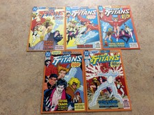 TEAM TITANS #1,1,1,1,1 FIVE DIFFERENT COVERS LOT OF 5 COMIC NM 1992  DC