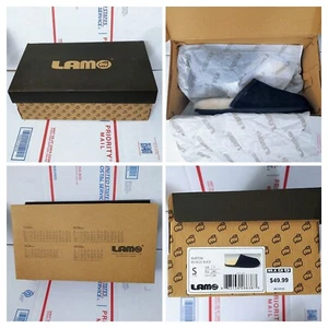 LAMO Men's Fleece Scuff Slippers Burton MU1812S Black - Small 7-8 - Sheepskin - Picture 1 of 7