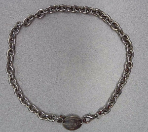 Tiffany & Co. Sliver Plated 16" Necklace "Please Return To Tiffany & Co. NY