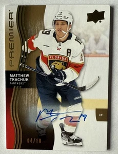 Matthew Tkachuk 2023-24 Premier AUTO /10 SSP on card Autograph #04/10 UD #55 SP - Bild 1 von 3