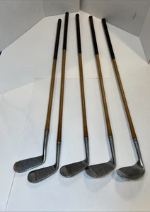 Johnny Farrell Wilson Mashie / Niblick #2, #5, #7 & #8 Putter Hickory Golf - Picture 1 of 11