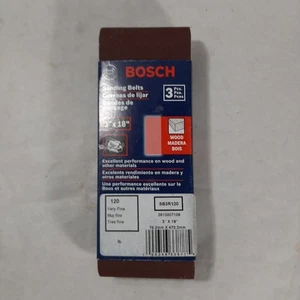 Bosch SB3R120 3 Inch x 18 Inch Sanding Belt, Red, 120 Grit (3 pk) - Picture 1 of 2