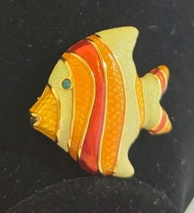 Plainville Stock Co Brooch Fish Pin 1999 PS Co Estate Vintage - Picture 1 of 4
