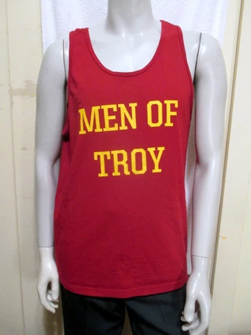 TROY TROJANS MEN OF TROY 2 SIDED TANK TOP SHIRT RAGE & PILLAGE NOLA 2016 MEN LRG Cover