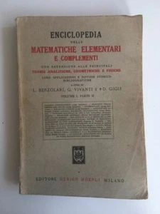 Berzolari - Enciclopedia delle matematiche elementari e complementi - Hoepli  - Foto 1 di 1