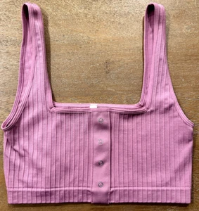 Anthropologie Seamless Snap-Front Bra - Color: Mauve Size S/M - Picture 1 of 11