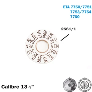 ETA 7750 ORIGINAL WHITE DAY DISK AT 3, FOR Movement PART NO 2561/1. - Picture 1 of 2
