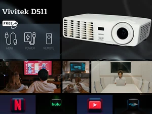 DLP Projector Perfect for Home and Office 2600 Lumens PC 3D Ready USB HDMI VGA - Picture 1 of 9