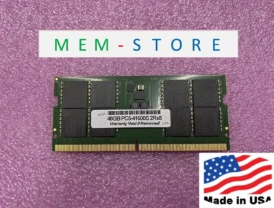 Memoria RAM compatible para computadora portátil 48 GB DDR5-5200 MHz PC5-41600 2Rx8 no ECC SODIMM Foto 1 de 4