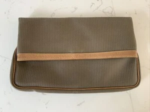Vintage Charles Jourdan Paris Actif Brown Leather Clutch Bag With Key - Picture 1 of 4