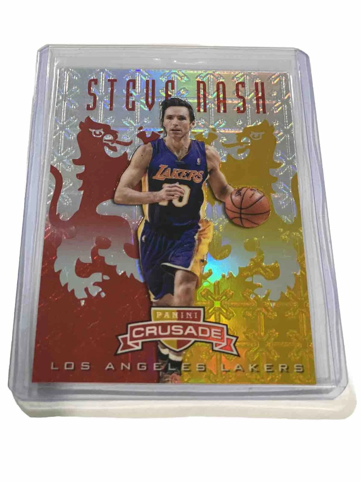 2012-13 Panini Crusade STEVE NASH Prizm Red Gold Refractor Lakers Rare SP #07/99