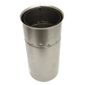 Rauchrohr Doppelwandfutter 400mm kürzbar 2mm Rohr 120mm - 200mm Schornstein - Bild 1 von 7