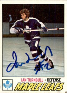 Ian Turnbull Signed Autographed 77/78 Topps card Toronto Maple Leafs