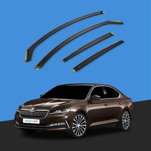 SKODA Superb MK3 2015-2023 5 Door Liftback/Hatchback Wind Deflectors 4pc Tinted - Picture 1 of 10
