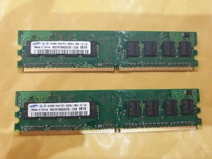 1GB SAMSUNG (2x 512mb) DDR2 PC2-1Rx8 5300U-555 MEMORY RAM DIMM DESKTOP 240PIN - Picture 1 of 3